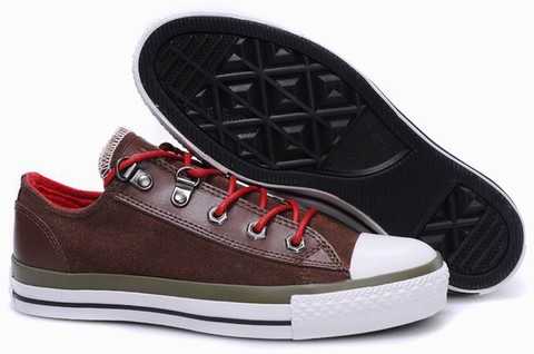 converse all star cuir marron femme
